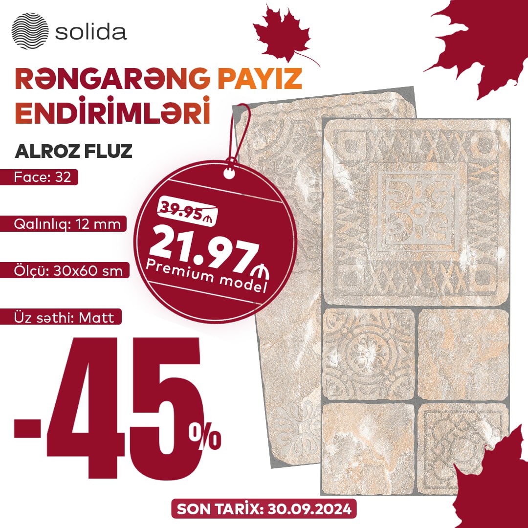 Rəngarəng Payız Endirimləri